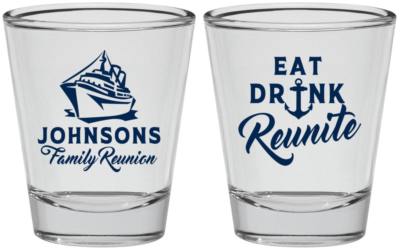 Personalized Family Reunion Shot Glasses - Cruise Nautical | 160023