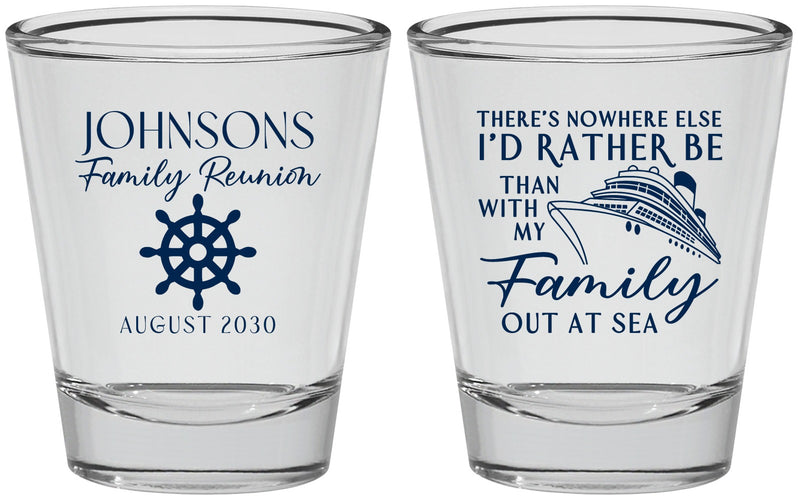 Personalized Family Reunion Shot Glasses - Cruise Nautical | 160024
