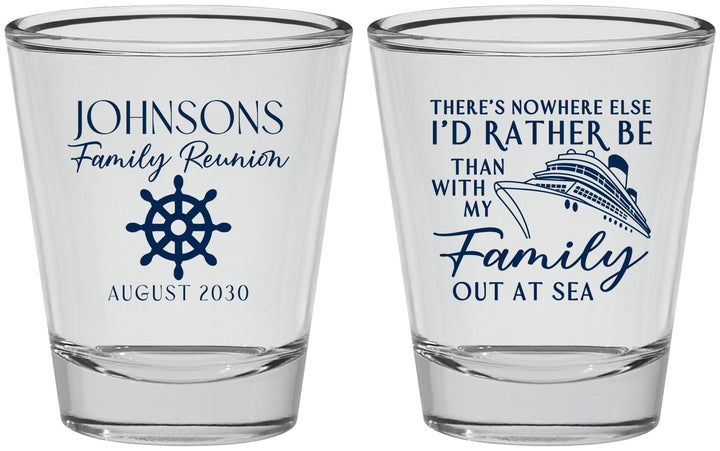 Personalized Family Reunion Shot Glasses - Cruise Nautical | 160024