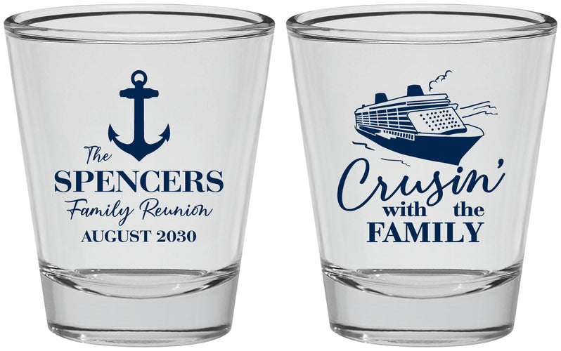 Personalized Family Reunion Shot Glasses - Cruise Crusin | 160026