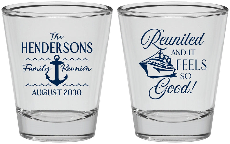 Personalized Family Reunion Shot Glasses - Cruise Anchor | 160027