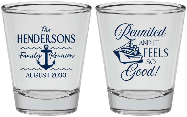 Personalized Family Reunion Shot Glasses - Cruise Anchor | 160027