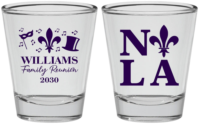 Personalized Family Reunion Shot Glasses - New Orleans | 160031