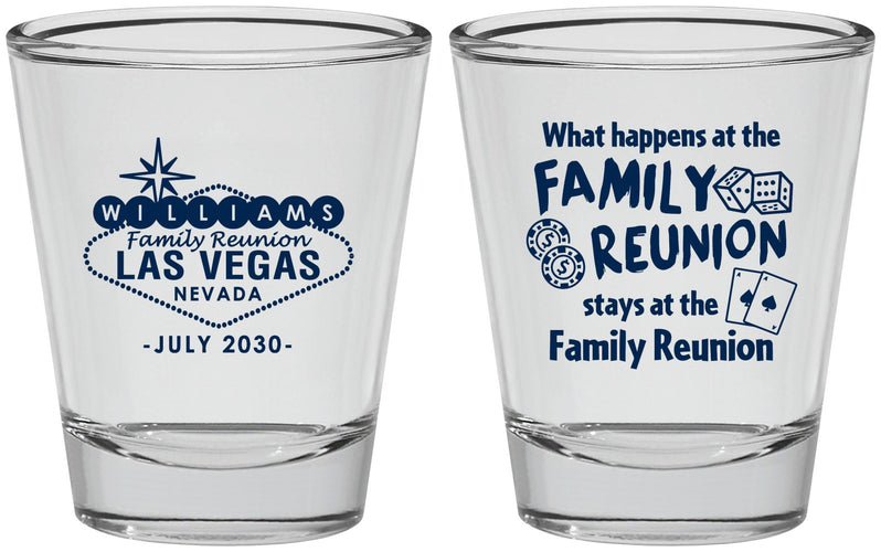 Personalized Family Reunion Shot Glasses - Las Vegas | 160038