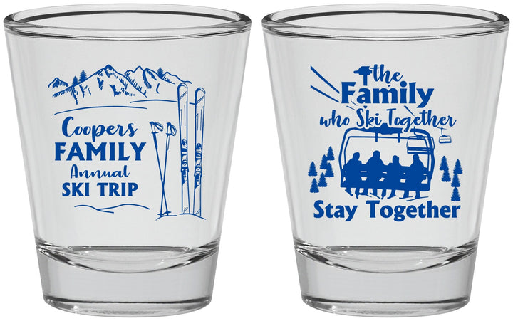 Personalized Family Reunion Shot Glasses - Ski Trip | 160041