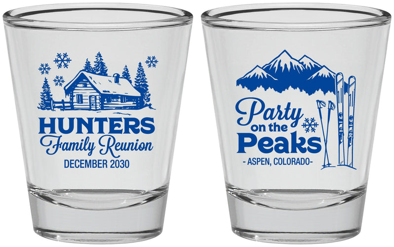 Personalized Family Reunion Shot Glasses - Ski Trip | 160042