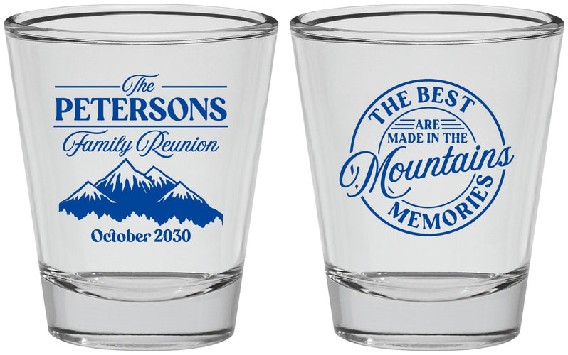 Personalized Family Reunion Shot Glasses - Mountains | 160043