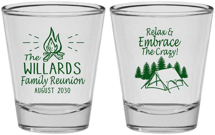 Personalized Family Reunion Shot Glasses - Camping | 160045