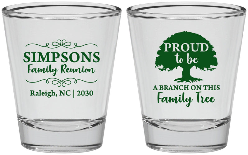 Personalized Family Reunion Shot Glasses - Family Tree | 160050