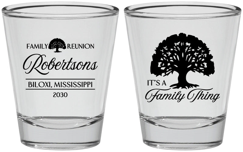 Personalized Family Reunion Shot Glasses - Tree Family Thing | 160054