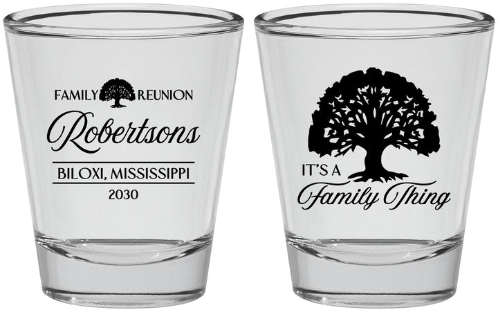 Personalized Family Reunion Shot Glasses - Tree Family Thing | 160054