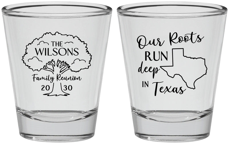 Personalized Family Reunion Shot Glasses - Texas | 160055
