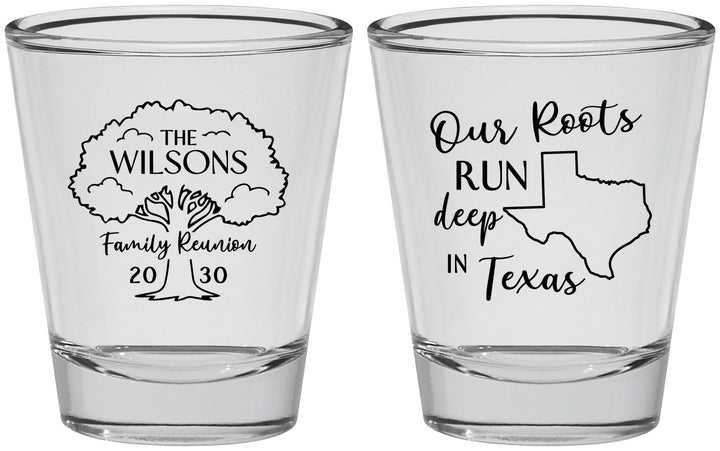 Personalized Family Reunion Shot Glasses - Texas | 160055