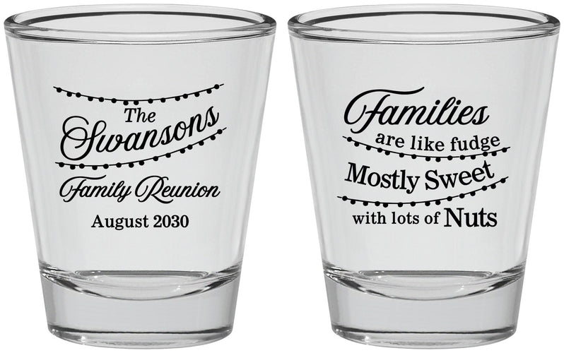 Personalized Family Reunion Shot Glasses - String Lights | 160059