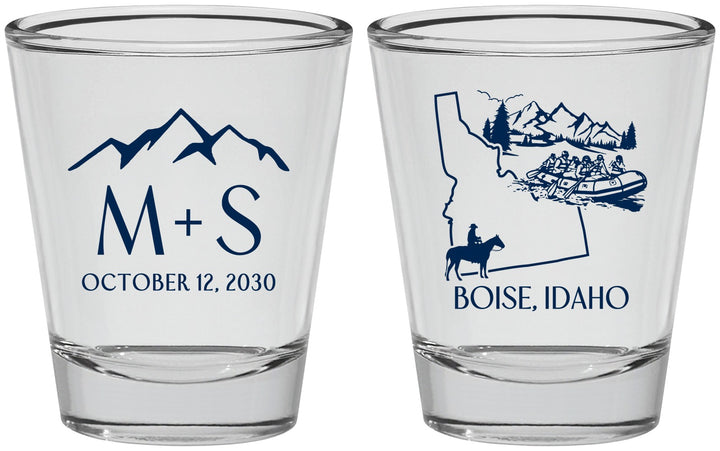 Personalized Wedding Shot Glasses - Idaho | 161