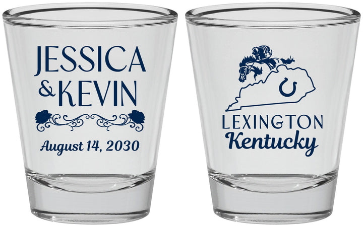 Personalized Wedding Shot Glasses - Kentucky | 166
