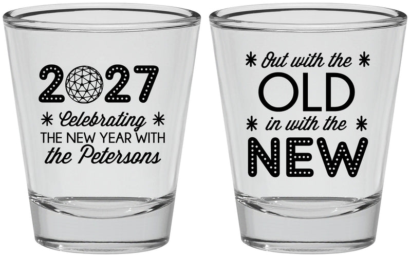 Personalized New Years Shot Glasses - 2027 Out With The Old | 170000