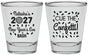 Personalized New Years Shot Glasses - 2027 Nye Confetti | 170012