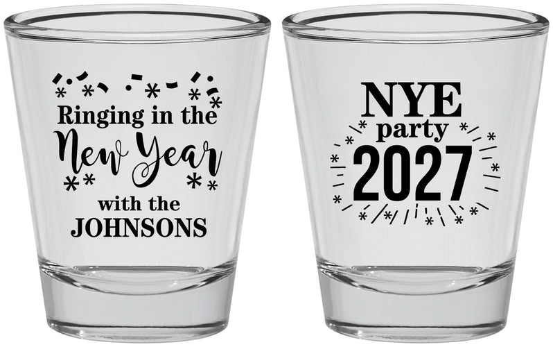 Personalized New Years Shot Glasses - 2027 Ringing In | 170013