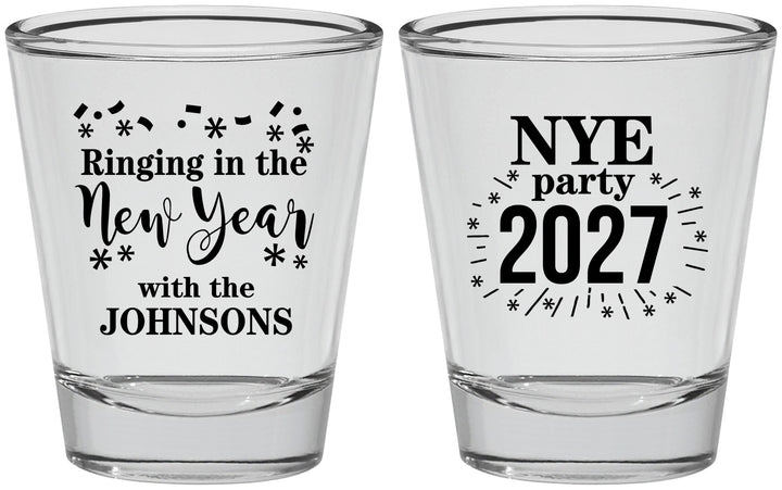 Personalized New Years Shot Glasses - 2027 Ringing In | 170013