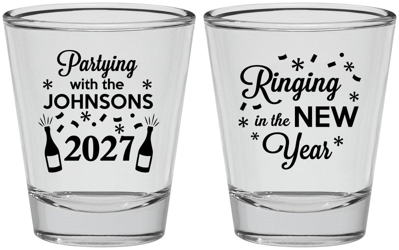 Personalized New Years Shot Glasses - 2027 Ringing In | 170014