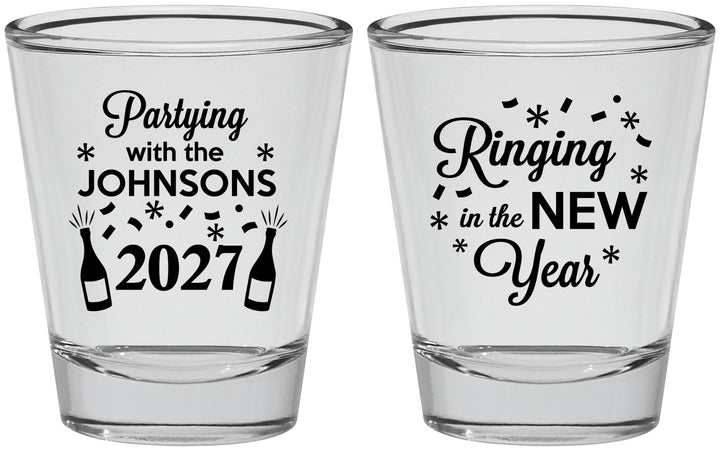 Personalized New Years Shot Glasses - 2027 Ringing In | 170014