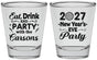 Personalized New Years Shot Glasses - 2027 Eat Drink Party | 170022