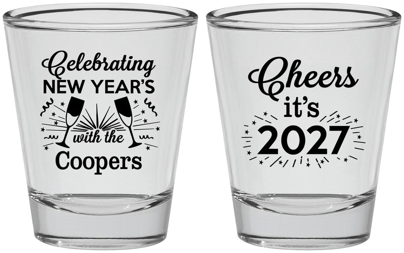 Personalized New Years Shot Glasses - 2027 Cheers | 170024