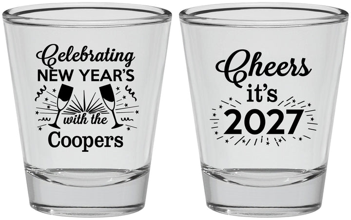Personalized New Years Shot Glasses - 2027 Cheers | 170024