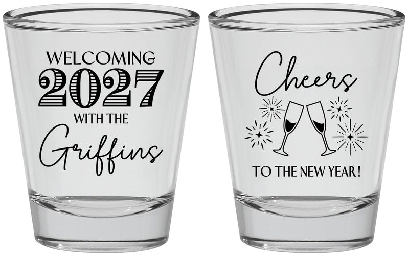 Personalized New Years Shot Glasses - 2027 Cheers | 170029