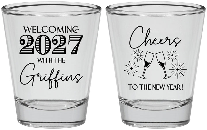 Personalized New Years Shot Glasses - 2027 Cheers | 170029
