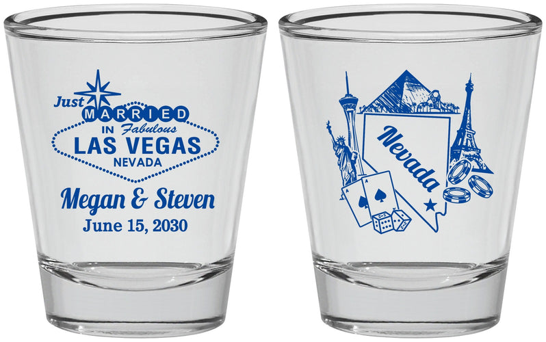 Personalized Wedding Shot Glasses - Nevada | 177
