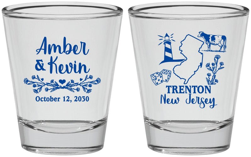 Personalized Wedding Shot Glasses - New Jersey | 179