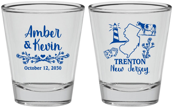 Personalized Wedding Shot Glasses - New Jersey | 179