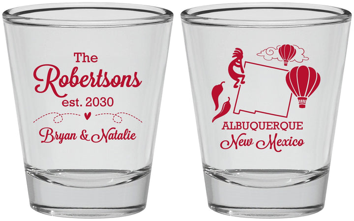 Personalized Wedding Shot Glasses - New Mexico | 180