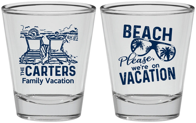 Personalized Family Vacation Shot Glasses - Relax We Are On Vacation | 180006