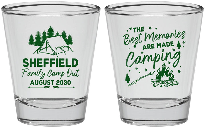 Personalized Family Vacation Shot Glasses - Camping Park | 180015