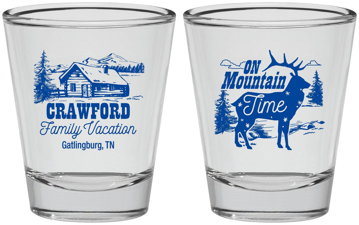 Personalized Family Vacation Shot Glasses - Mountain | 180027