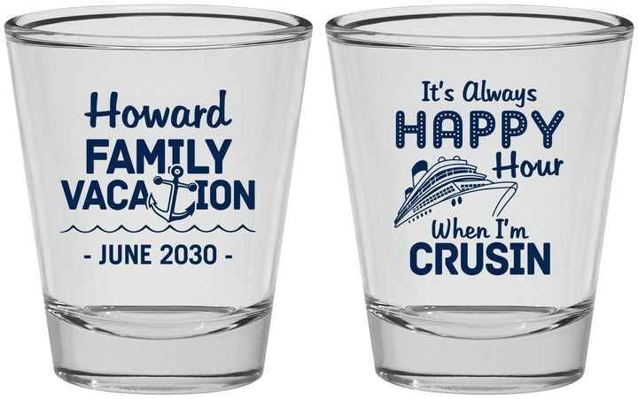 Personalized Family Vacation Shot Glasses - Crusin Cruise | 180033