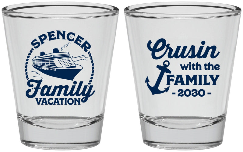 Personalized Family Vacation Shot Glasses - Cruisin Ship | 180037