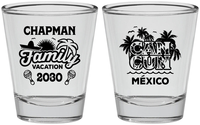 Personalized Family Vacation Shot Glasses - Cancun | 180042