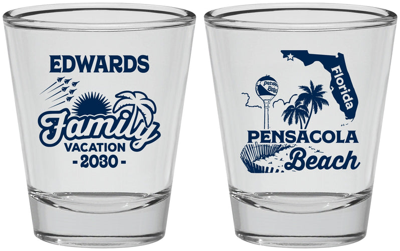 Personalized Family Vacation Shot Glasses - Florida | 180044