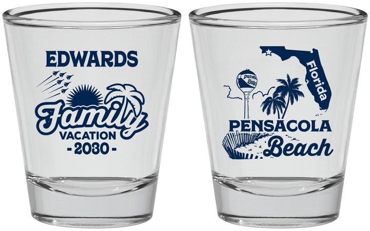 Personalized Family Vacation Shot Glasses - Florida | 180044