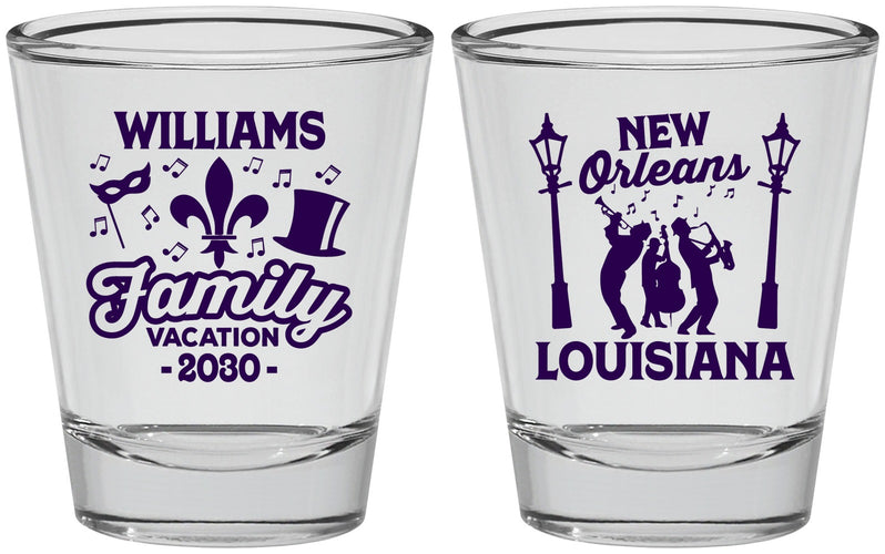 Personalized Family Vacation Shot Glasses - New Orleans | 180047