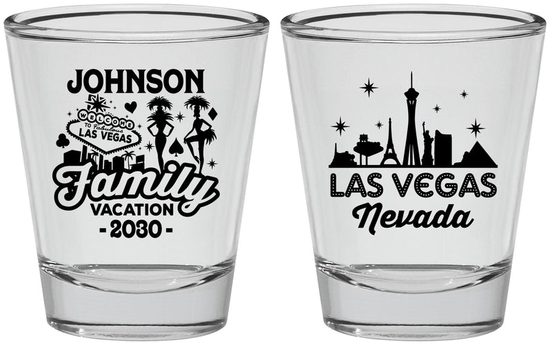 Personalized Family Vacation Shot Glasses - Las Vegas | 180048