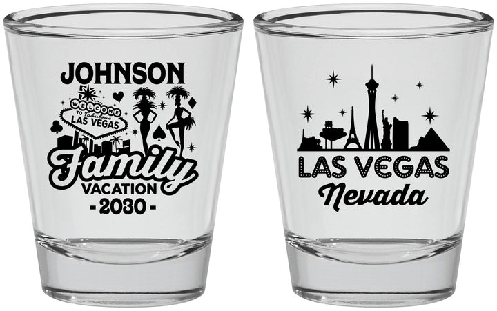Personalized Family Vacation Shot Glasses - Las Vegas | 180048