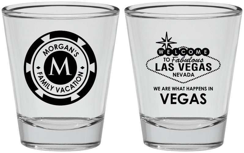 Personalized Family Vacation Shot Glasses - Las Vegas | 180049
