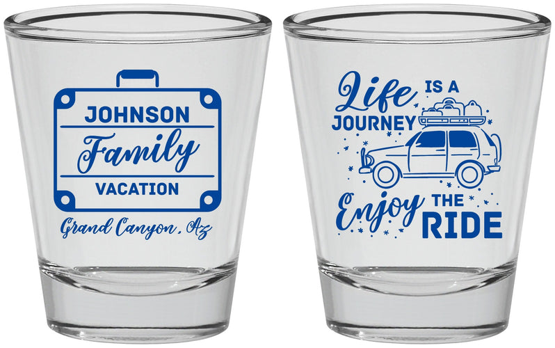 Personalized Family Vacation Shot Glasses - Road Trip Car | 180051
