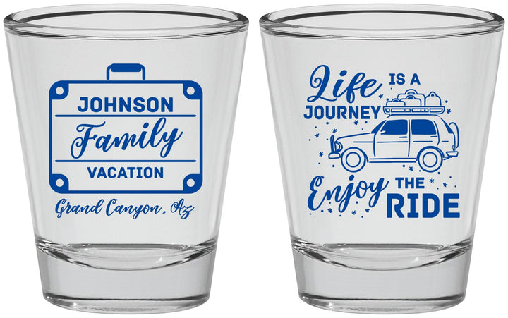 Personalized Family Vacation Shot Glasses - Road Trip Car | 180051