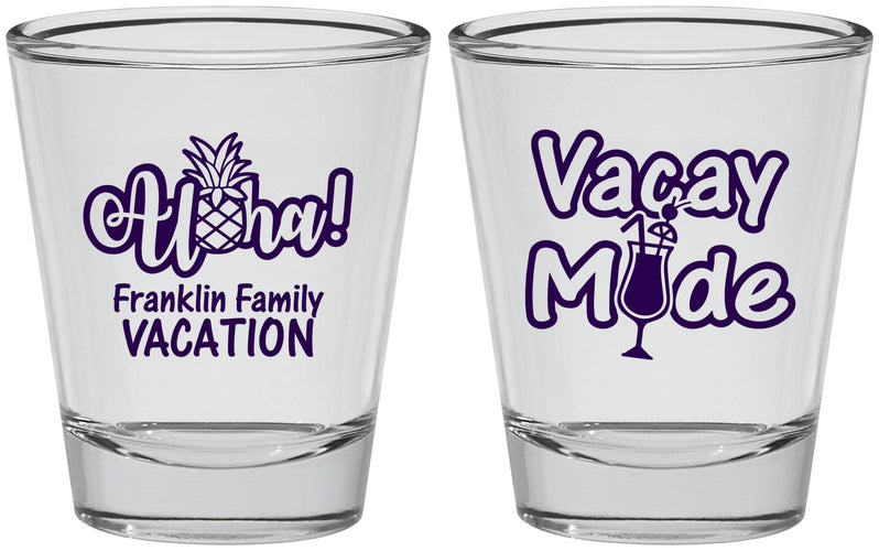 Personalized Family Vacation Shot Glasses - Hawaii | 180053